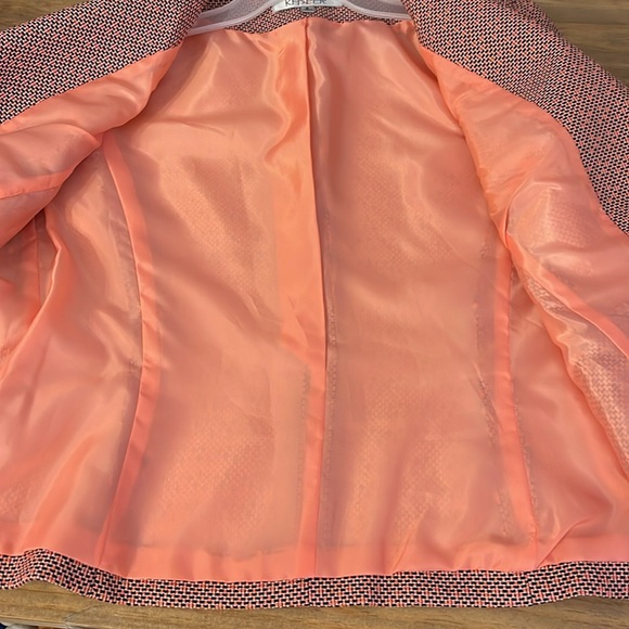 Kasper Pink Tweed Button Zip Pockets Lined Blazer Jacket Women’s Size 8 - Picture 7 of 14